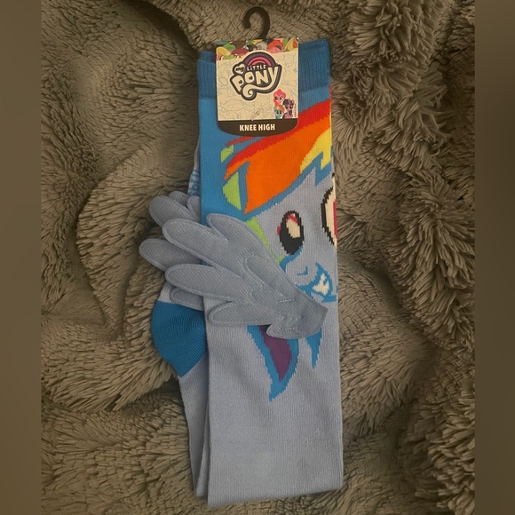 Rainbow Dash Knee High Socks with Wings - Picture 2 of 5